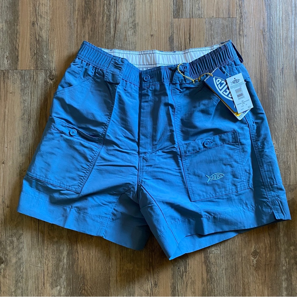 Aftcos original fishing shorts Air Force blue size 34 nwt 6” Inseam *see photos